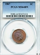 1867 1C MS64BN