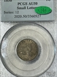 1858 1C Small Letters AU50