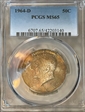 1964-D 50C MS65