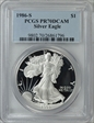 1986-S $1 Silver Eagle PR70DCAM