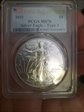 2021 $1 Silver Eagle - Type 1 First Day of Issue MS70