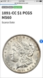1891-CC $1 MS60