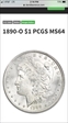 1890-O $1 MS64