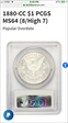 1880-CC $1 8/High 7 MS64