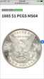 1885 $1 MS64