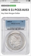 1892-S $1 AU53
