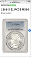 1881-S $1 MS66