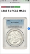1883 $1 MS64