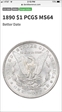 1890 $1 MS64