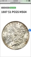 1887 $1 MS64