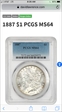 1887 $1 MS64