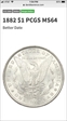 1882 $1 MS64