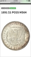 1891 $1 MS64