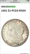 1891 $1 MS64