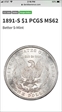1891-S $1 MS62