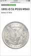 1891-O $1 MS63