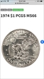 1974 $1 MS66