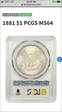 1881 $1 MS64