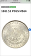 1881 $1 MS64