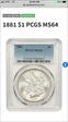 1881 $1 MS64