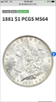 1881 $1 MS64