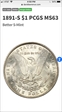 1891-S $1 MS63