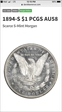 1894-S $1 AU58