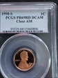 1998-S 1C Close AM  PR69DCAM