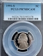 1991-S 5C PR70DCAM