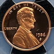 1986-S 1C PR70DCAM