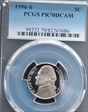 1996-S 5C PR70DCAM