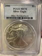 2006 $1 Silver Eagle MS70