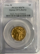 1986-W $5 Statue Of Liberty MS70