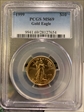 1999 $10 Gold Eagle MS69