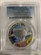 2011-P $1 Great Barrier Reef Green Sea Turtle Colorized PR70DCAM