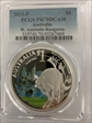 2011-P $1 W. Australia-Kangaroo Ag Colorized PR70DCAM