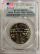 2016-D 50C 100th Anniv. Nat'l Parks First Strike MS70
