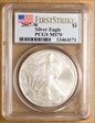 2007-W $1 Burnished Silver Eagle First Strike SP70
