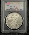 2010 $1 Silver Eagle First Strike MS70