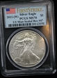 2011-(W) $1 Silver Eagle Struck at West Point First Strike MS70