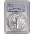 2015-W $1 Burnished Silver Eagle Baltimore First Strike SP70