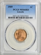 1909 1C Lincoln MS66RD