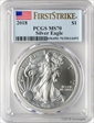 2018 $1 Silver Eagle First Strike MS70