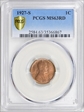 1927-S 1C MS63RD