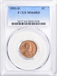 1931-D 1C MS64RD