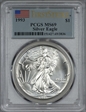 1993 $1 Silver Eagle First Strike MS69
