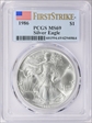 1986 $1 Silver Eagle First Strike MS69
