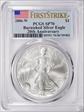 2006-W $1 Burnished Silver Eagle 20th Anniversary First Strike SP70