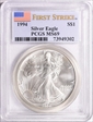 1994 $1 Silver Eagle First Strike MS69