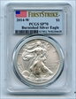 2014-W $1 Burnished Silver Eagle First Strike SP70